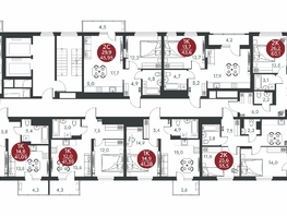 Продается 1-комнатная квартира ЖК Скандинавские кварталы, дом 1, 43.6  м&sup2;, 6185400 рублей