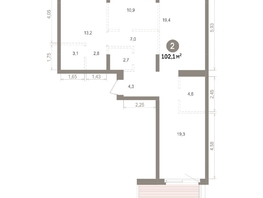 Продается 1-комнатная квартира ЖК Лебедевский квартал, д 1, 102.08  м&sup2;, 14550000 рублей