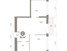 Продается 2-комнатная квартира  Квартал Молодость, дом 1, 51.27  м&sup2;, 7640000 рублей