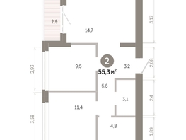 Продается 2-комнатная квартира  Квартал Молодость, дом 1, 55.25  м&sup2;, 8080000 рублей