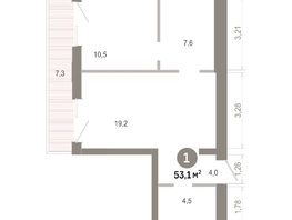 Продается 1-комнатная квартира  Квартал Молодость, дом 1, 53.07  м&sup2;, 7760000 рублей