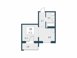 Продается 1-комнатная квартира ЖК Цветной бульвар, дом 4 сек 1, 31.2  м&sup2;, 4950000 рублей