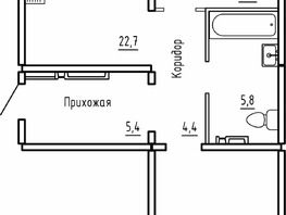 Продается 2-комнатная квартира ЖК Самоцветы, Бирюза дом 1, 73.1  м&sup2;, 7488966 рублей