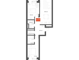 Продается 2-комнатная квартира  Квартал ЩА, 64  м&sup2;, 12990000 рублей
