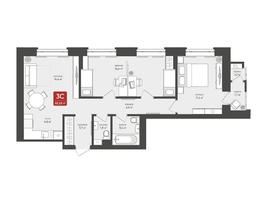 Продается 3-комнатная квартира ЖК Промышленная 7, 63.25  м&sup2;, 10665600 рублей