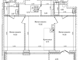 Продается 2-комнатная квартира ЖК Горького, 10, 67.9  м&sup2;, 23500000 рублей