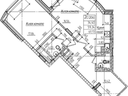 Продается 1-комнатная квартира ЖК Возрождение, 59.3  м&sup2;, 10000000 рублей