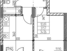 Продается 1-комнатная квартира ЖК Чернышевский, корп 3.3, 31.57  м&sup2;, 7800000 рублей