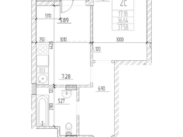 Продается 2-комнатная квартира ЖК Чернышевский, корп 3.3, 36.63  м&sup2;, 8300000 рублей