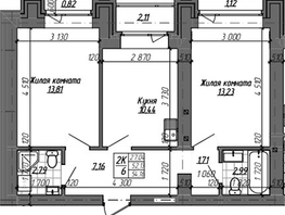 Продается 2-комнатная квартира ЖК Комсомольский проспект, дом 2, 52.13  м&sup2;, 10550000 рублей