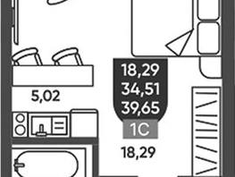 Продается Студия ЖК Ермак, 34.51  м&sup2;, 4980000 рублей