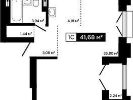 Продается Студия ЖК Платина, 39.44  м&sup2;, 14399000 рублей