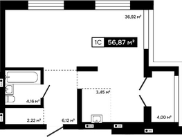 Продается Студия ЖК Платина, 52.87  м&sup2;, 18656000 рублей