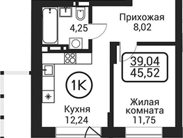Продается 1-комнатная квартира ЖК Пегас, 36.26  м&sup2;, 8901000 рублей