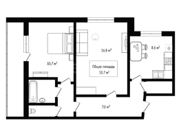 Продается 2-комнатная квартира Макаренко ул, 50.7  м&sup2;, 5100000 рублей