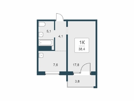 Продается 1-комнатная квартира ЖК Цветной бульвар, дом 4 сек 1, 38.4  м&sup2;, 5600000 рублей