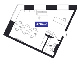 Продается Универ. помещ АО Гагарин Сити, 46.9  м&sup2;, 19600000 рублей