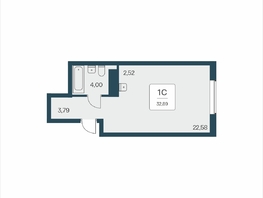 Продается Апартамент АК Тайм Парк, 32.8  м&sup2;, 6502500 рублей