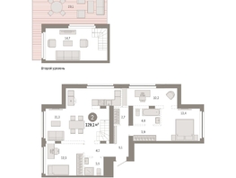 Продается 2-комнатная квартира ЖК Европейский берег, дом 45, 129.14  м&sup2;, 22280000 рублей