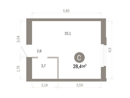 Продается Студия ЖК Город на озере, 28.44  м&sup2;, 8570000 рублей