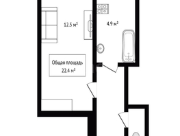 Продается 1-комнатная квартира Дзержинского пр-кт, 22.4  м&sup2;, 2570000 рублей