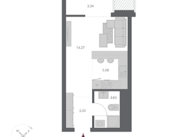 Продается Студия ЖК Беринг, дом 3, 29.85  м&sup2;, 6490000 рублей