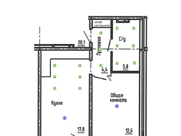 Продается 1-комнатная квартира ЖК Акварельный 4.0, 42.5  м&sup2;, 6215000 рублей