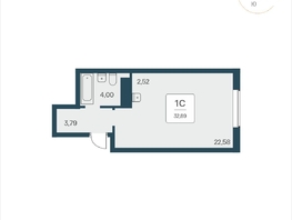 Продается Апартамент АК Тайм Парк, 32.4  м&sup2;, 5695000 рублей