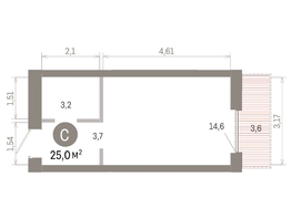 Продается Студия ЖК Европейский берег, дом 46, 25  м&sup2;, 5490000 рублей