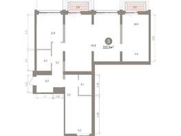 Продается 3-комнатная квартира ЖК Европейский берег, дом 32, 113.8  м&sup2;, 16920000 рублей
