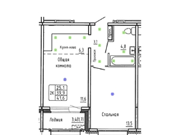 Продается 2-комнатная квартира ЖК Гренландия, Лес дом №6, 41.6  м&sup2;, 6930000 рублей