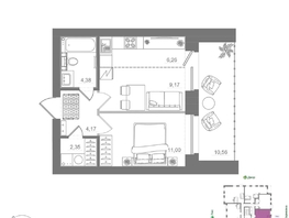 Продается Студия ЖК Спектр, дом 10, 46.81  м&sup2;, 8865000 рублей