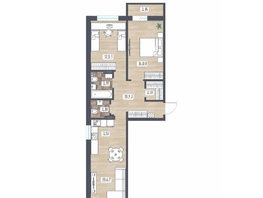Продается 3-комнатная квартира ЖК Радуга Сибири, дом 10, 71.78  м&sup2;, 8304700 рублей