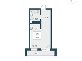 Продается Апартамент АК Тайм Парк, 34.4  м&sup2;, 6600000 рублей