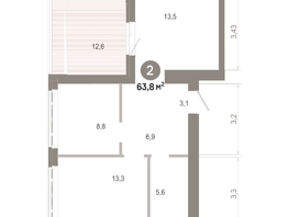 Продается 2-комнатная квартира  Квартал Молодость, дом 1, 63.78  м&sup2;, 10600000 рублей