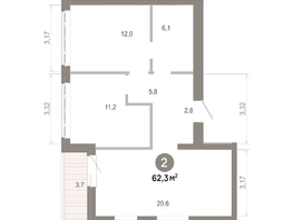 Продается 2-комнатная квартира  Квартал Молодость, дом 1, 62.28  м&sup2;, 11300000 рублей