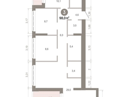 Продается 3-комнатная квартира  Квартал Молодость, дом 1, 97.95  м&sup2;, 15900000 рублей
