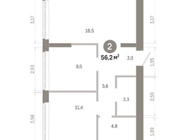Продается 2-комнатная квартира  Квартал Молодость, дом 1, 56.2  м&sup2;, 9040000 рублей