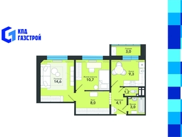 Продается 2-комнатная квартира ЖК Чистая Слобода, дом 65, 53.9  м&sup2;, 7480000 рублей