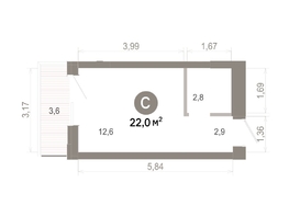 Продается Студия  Квартал Молодость, дом 1, 21.97  м&sup2;, 4250000 рублей