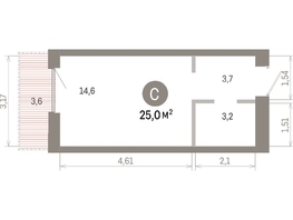 Продается Студия ЖК Европейский берег, дом 46, 25  м&sup2;, 5550000 рублей