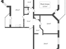 Продается 4-комнатная квартира Красный пр-кт, 117  м&sup2;, 15480000 рублей