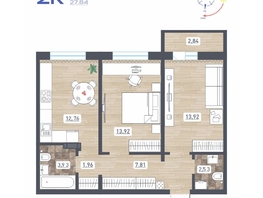 Продается 2-комнатная квартира ЖК Радуга Сибири, дом 10, 58.25  м&sup2;, 7040000 рублей