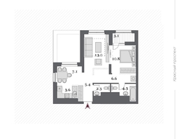 Продается 2-комнатная квартира  Дом Нобель, 54.65  м&sup2;, 14850000 рублей