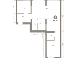 Продается 2-комнатная квартира ЖК Европейский берег, дом 45, 84.69  м&sup2;, 13990000 рублей