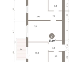 Продается 2-комнатная квартира ЖК Пшеница, дом 5.2, 57.24  м&sup2;, 8400000 рублей