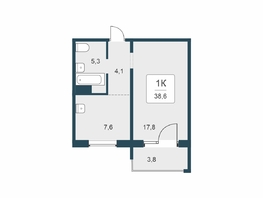 Продается 1-комнатная квартира ЖК Цветной бульвар, дом 4 сек 1, 38.6  м&sup2;, 4900000 рублей