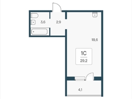 Продается Студия ЖК Эко-квартал на Кедровой, д 3 сек 2, 29.2  м&sup2;, 4313000 рублей