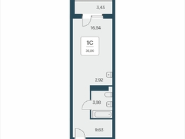 Продается Апартамент АК Тайм Парк, 36.9  м&sup2;, 6560000 рублей