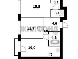 Продается 2-комнатная квартира Большевистская ул, 64.32  м&sup2;, 10000000 рублей